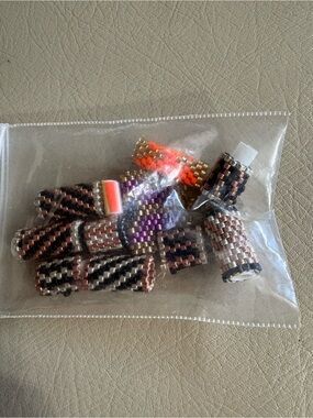 Handmade Seed Bead Woven Jewelry Components Lot - Tube beads